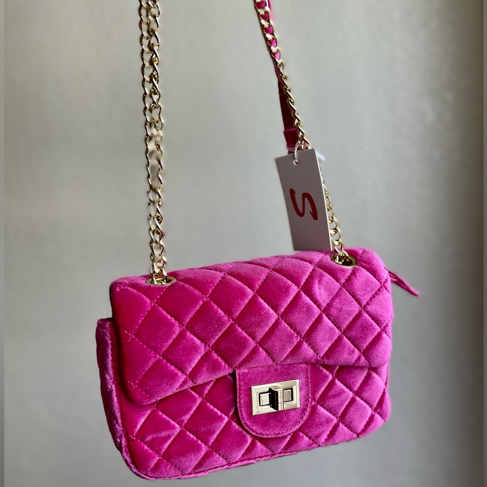 Cute Velvet Like Material Handbag